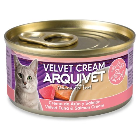 Arquivet Velvet kremowa puszka dla kota o smaku tuńczyka i łososia 80g