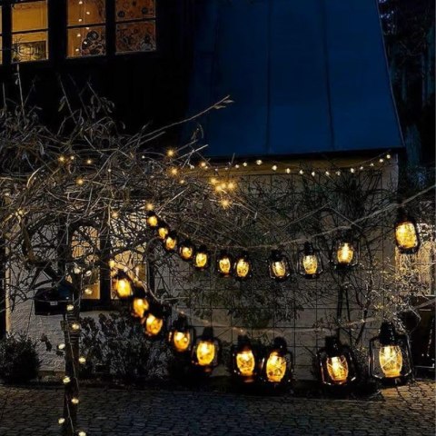 Girlanda ogrodowa solarna - 50 lampionów LED