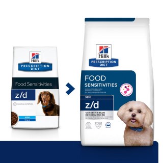 Hill's Prescription Diet z/d Food Sensitivities Mini — karma dla psów małych ras z nadwrażliwościami pokarmowymi, 6 kg