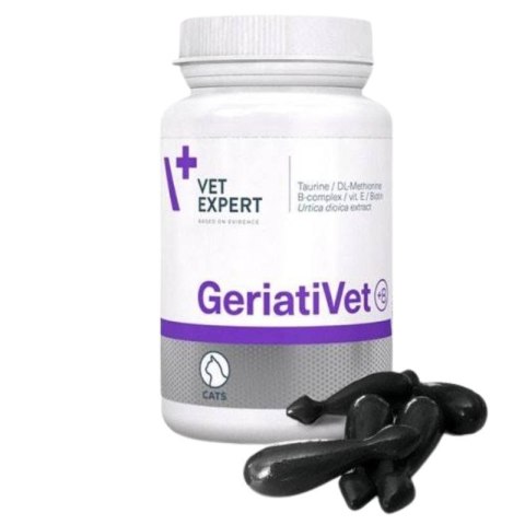 VET EXPERT GERIATIVET CAT - preparat wVetexpert Geriativet Cat Preparat Dla Starszych Kotów 60 Kapsułekspomagający dla starszych