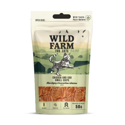 WILD FARM Chipsy Mięsno-Rybne Dla Kota Kurczak I Dorsz 50g