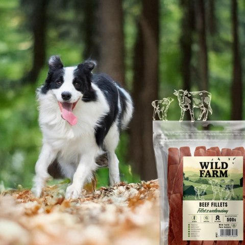 WILD FARM Filet Z Wołowiny Przysmak Dla Psa 500G