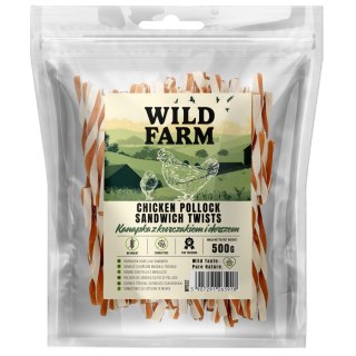 WILD FARM Kanapka Przysmak Dla Psa Z Kurczakiem I Dorszem 500G