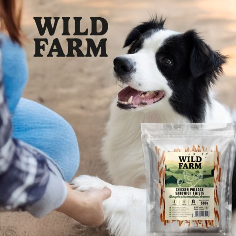 WILD FARM Kanapka Przysmak Dla Psa Z Kurczakiem I Dorszem 500G