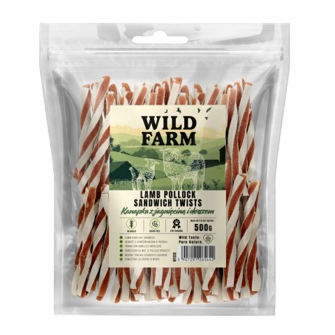WILD FARM Kanapka Z Jagnięciną I Dorszem Przysmak Dla Psa 500G