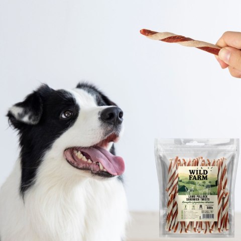 WILD FARM Kanapka Z Jagnięciną I Dorszem Przysmak Dla Psa 500G