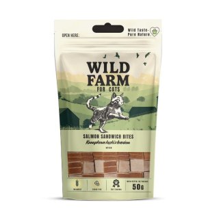 WILD FARM Kanapkowe Kąski Przysmak Dla Kota Z Łososiem 50g