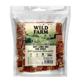 WILD FARM Kostki Z Jagnięciny I Dorsza Miękkie Przysmak Dla Psa 500G