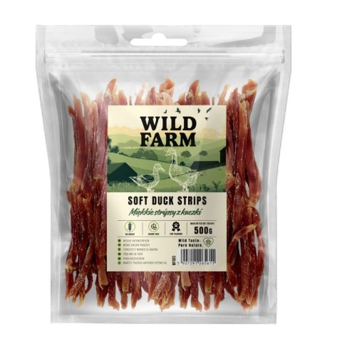 WILD FARM Miękkie Stripsy Z Kaczki Przysmak Dla Psa 500G