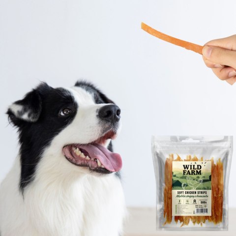 WILD FARM Miękkie Stripsy Z Kurczaka Przysmak Dla Psa 500G