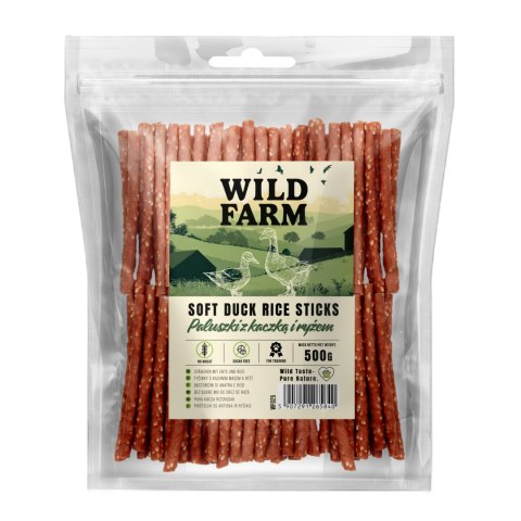 WILD FARM Paluszki Z Kaczką I Ryżem Przysmak Dla Psa 500G