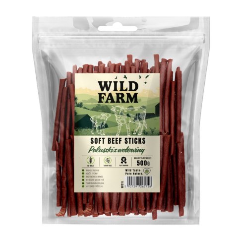 WILD FARM Paluszki Z Wołowiny Przysmak Dla Psa 500G