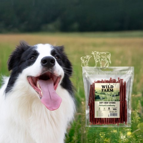 WILD FARM Paluszki Z Wołowiny Przysmak Dla Psa 500G