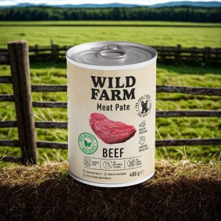 WILD FARM Pate Beef 400g - Bezglutenowa Karma Dla Psa z Wołowiną