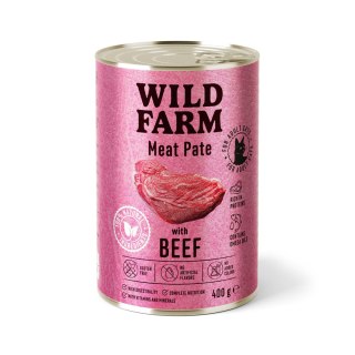 WILD FARM Pate with Beef 400g - bezglutenowa karma dla kota