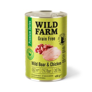 WILD FARM Premium Bezzbożowa Karma Dla Kota Dziczyzna I Kurczak 400g