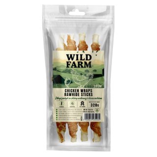 WILD FARM Przysmak Długi Patyk Ze Skóry Wołowej Dla Psów O Smaku Kurczaka 28Cm 320G
