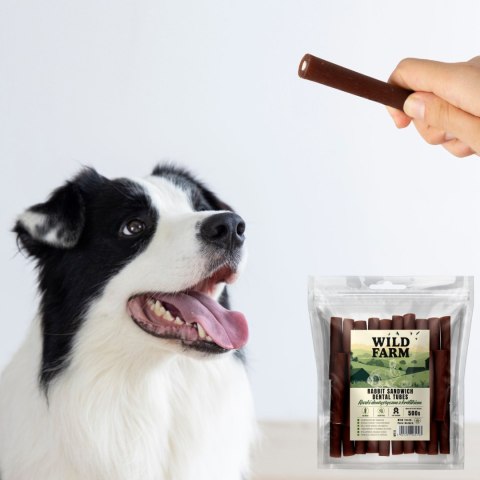 WILD FARM Rurki Dentystyczne Z Królikiem Przysmak Dla Psa 500G