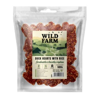 WILD FARM Serduszka Z Kaczką I Ryżem Przysmak Dla Psa 500G