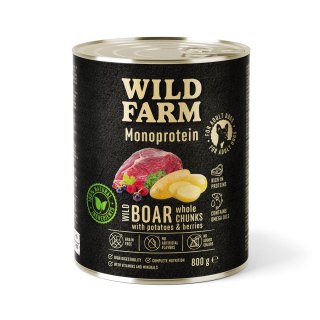 Wild Farm Monoprotein Karma Mokra Dla Psów Dziczyzna Hipoalergiczna 800g