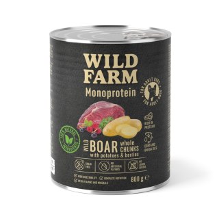 Wild Farm Monoprotein Karma Mokra Dla Psów Dziczyzna Hipoalergiczna 800g
