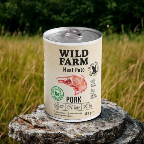 Wild Farm Pate Karma Mokra Dla Psów Wieprzowina 400g