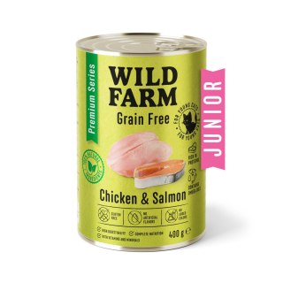 Wild Farm Premium Grain Free Karma Dla Kociąt Kurczak I Łosoś 400g
