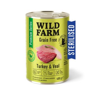 Wild Farm Premium Grain Free Karma Dla Kotów Sterylizowanych Indyk I Cielęcina 400g