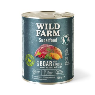 Wild Farm Superfood Dziczyzna Karma Mokra Dla Psów 800g