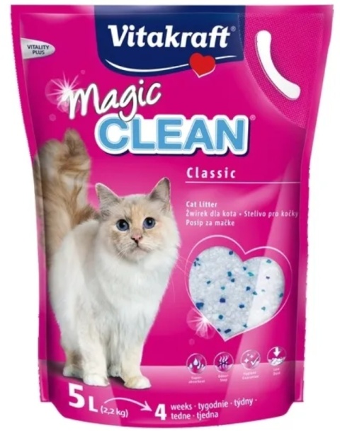 VITACRAFT Magic Clean Żwirek Silokatowy Nie Pylący Dla Kota5L